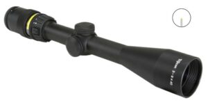 Trijicon 200000 AccuPoint 3-9x 40mm Objective 33.80-11.30 Ft @ 100 Yds FOV 1" Tube Black Finish Illuminated Amber Triangle (SFP)