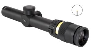 Trijicon 200052 AccuPoint Black Hardcoat Anodized 1-4x 24mm 30mm Tube Illuminated Amber Triangle Post Reticle