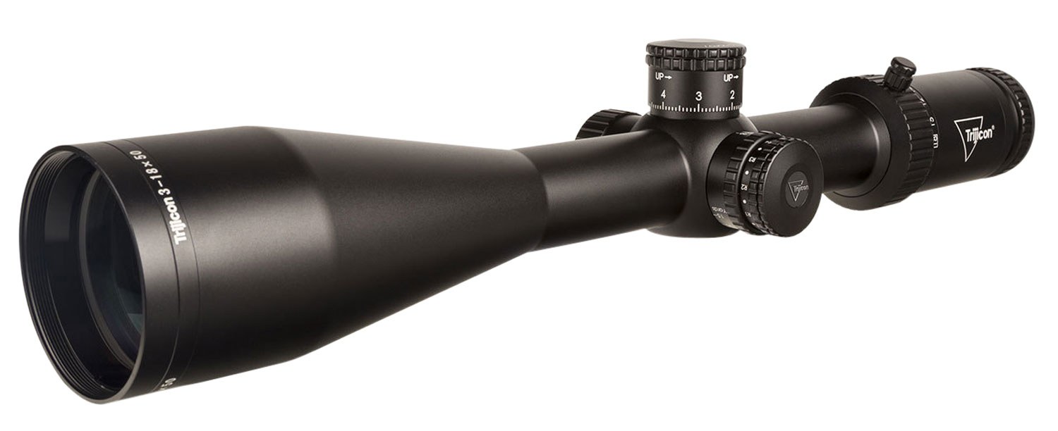Trijicon 3000001 Tenmile HX 3-18x 44mm Objective 35.30-5.90 Ft @ 100 Yds FOV 30mm Tube Satin Black Finish LED Illuminated Red/Green MOA Precision Tree