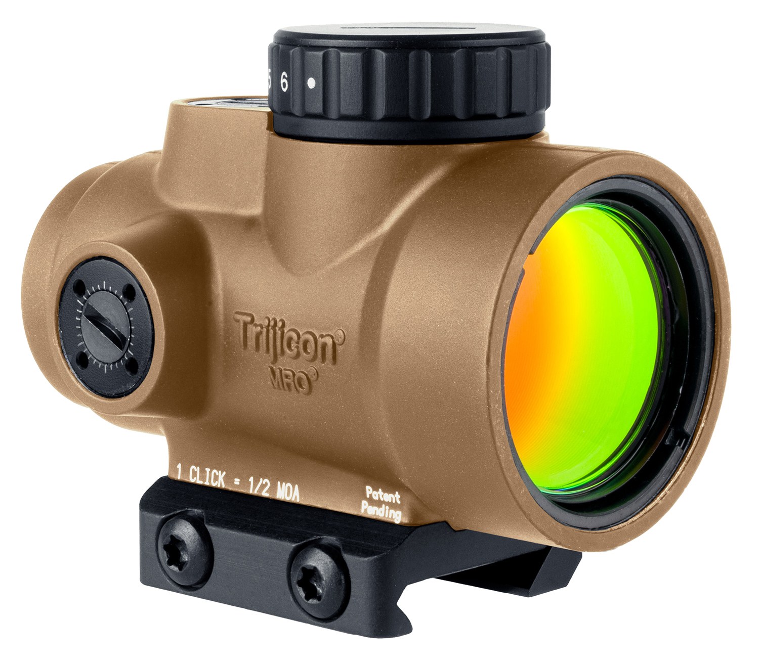 Trijicon MRO SD 1x25 Red Dot Sight with Adjustable LED 2.0 MOA Red Dot Coyote Low Mount
