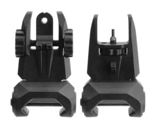 TacFire IS012B Front/Rr Plain/Lowpro Poly Flipup Sight