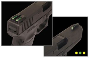 TruGlo TG131MPTY Brite-Site TFO S&W M&P Tritium/Fiber Optic Green Front Yellow Rear Black