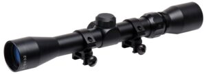 TruGlo TG-853932B Trushot Black Anodized 3-9x32mm 1" Tube Duplex Reticle with Rings 3/8" Dovetail