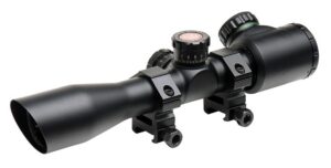 TruGlo TG8504TL Tru-Brite 4x 32mm Objective 22.5 Ft @ 100 Yds FOV 1" Tube Black Illuminated MIL-Dot, 3 Color