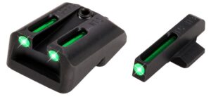 TruGlo TG131NT4 TFO Green/Tritium/Fiber Optic Front Sight-Green/Tritium/Fiber Optic Rear Sight 1911 Officer/Commander