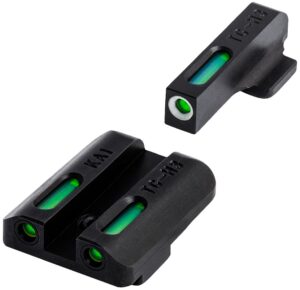 TruGlo TG13KA1A TFX Black | Green Tritium & Fiber Optic White Outline Front Sight Green Tritium & Fiber Optic Rear Sight Kahr Arms