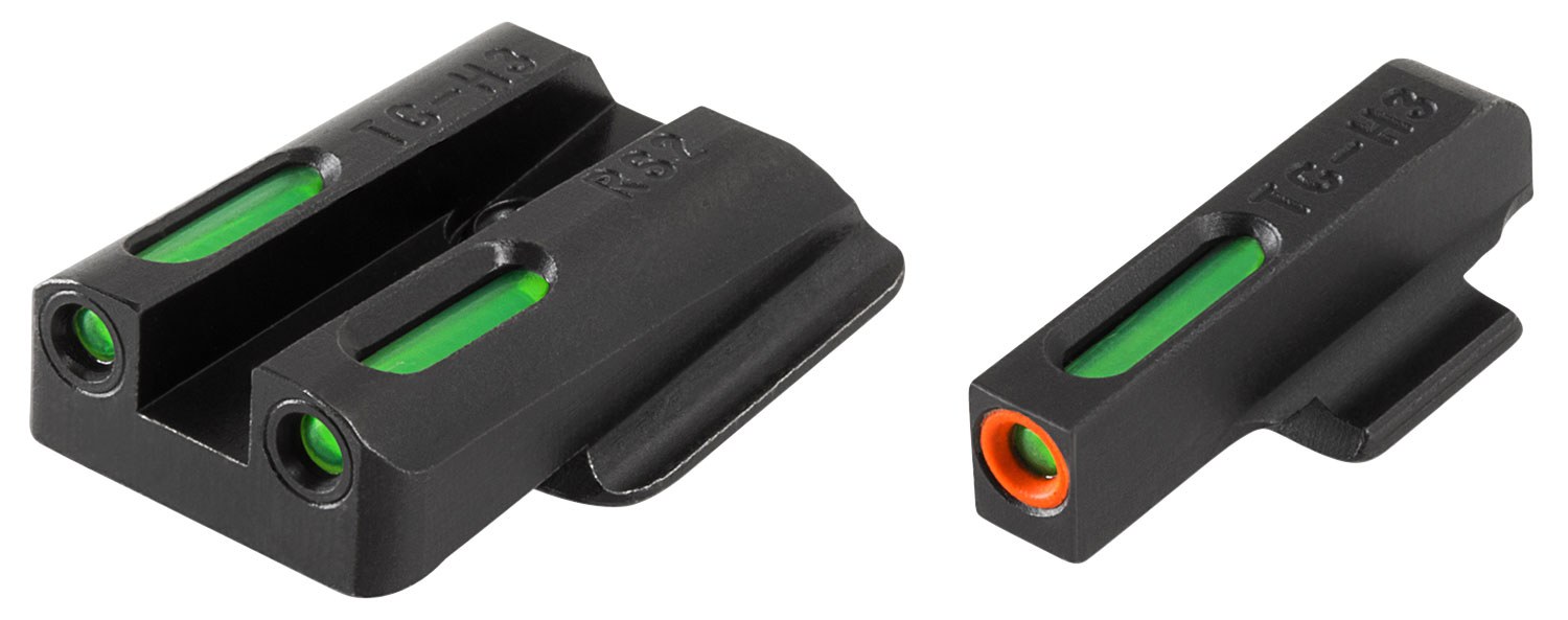 TruGlo TG13RS2PC Brite-Site TFX Pro Day/Night Sights Ruger LC9/LC9s/LC380 Tritium/Fiber Optic Green with Orange Outline Front U-Notch Green Rear Black