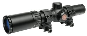 TruGlo TG8514BC Tru-Brite 30 Hunter 1-4x 24mm Objective 92.6-23.03 Ft @ 100 Yds FOV 30mm Tube Black Finish Circle Duplex