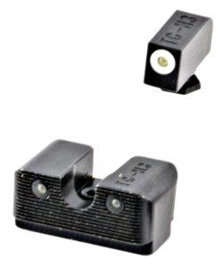TruGlo TG231G2W Tritium Pro High, White Outline Tritium Front/ Green Tritium Rear/Black Nitride Fortress Frame, Compatible with Most Glock Except MOS