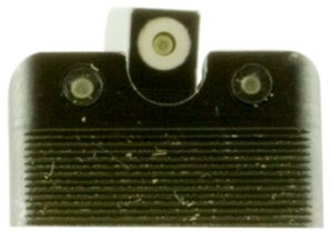 TruGlo TG231G1MW Tritium Pro Low White Outline Tritium Front/Green Tritium Rear/Black Nitride Fortress Frame, Compatible with Glock MOS, Front