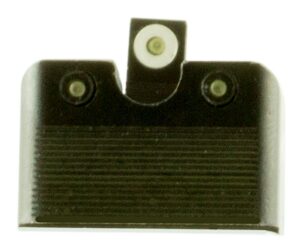 TruGlo TG231G2MW Tritium Pro High, White Outline Tritium Front/ Green Tritium Rear/Black Nitride Fortress Frame, Compatible with Glock MOS, Front