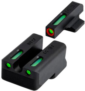 TruGlo TGTG13RS3PC TFX Pro Green Tritium & Fiber Optic Orange Outline Front Sight Green Tritium & Fiber Optic Rear Sight