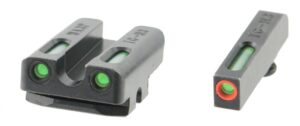 TruGlo TG13WA3PC Brite-Site TFX Pro Day/Night Sights Walther CCP Tritium/Fiber Optic Green with Orange Outline Front U-Notch Green Rear Black