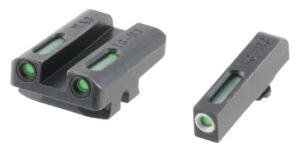TruGlo TG13WA3A TFX Black | Green Tritium & Fiber Optic White Outline Front Sight Green Tritium & Fiber Optic Rear Sight