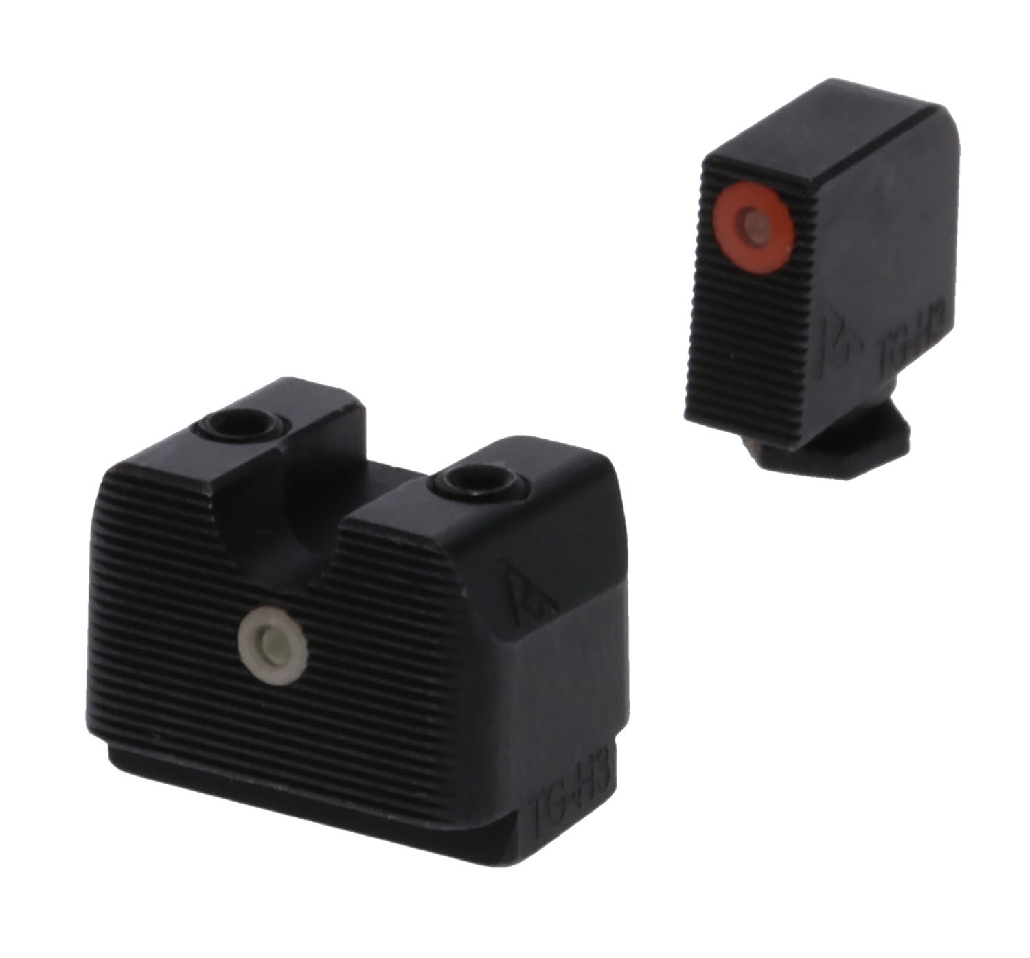 Rival Arms RA4A231G in-Line MOS Night Sights for G17/G19 Green Tritium Orange Outline Front Sight-Green Tritium White Outline Rear Sight