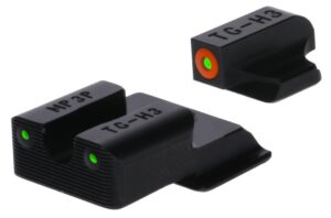 TruGlo TG231MP4C Tritium Pro Black | Green Tritium Orange Outline Front Sight Green Tritium Rear Sight