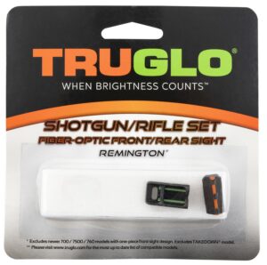 TruGlo TG110W Fiber-Optic Sights for Remington Black | Red Fiber Optic Front Sight | Green Fiber Optic Rear Sight
