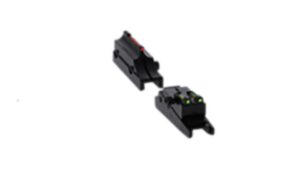 TruGlo TG944A Pro Magnum Gobble-Dot Browning Maxus, Silver Red/Green Fiber Optic Black 1/4" Rib
