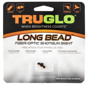 TruGlo TG947ARM Long Bead Metal Universal Shotgun Fiber Optic Red 6-40