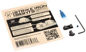 Strike Industries P320SIGHTSSTN Strike Iron Sights Black/Blank Front Sight Black/Blank Rear Sight Sig Sauer P320 with Rear Dovetail Standard Height