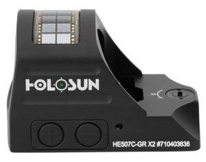 Holosun HE507CGRX2 507 Black Anodized 1 X 0.63" X 0.91" 2 MOA Green Dot/32 MOA Circle Multi Reticle
