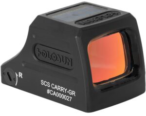 Holosun SCS-CARRY-GR Green Multi-Reticle, Enclosed, Solar Charging "K" Compact Pistol Cut
