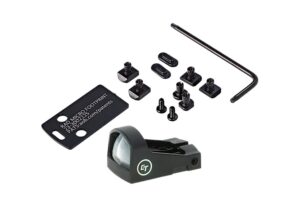 Crimson Trace 0130000201 CTS-1520 Combo Kit Limited Edition Matte Black 1x 3.25 MOA Red Dot Reticle, Compatible with Glock, S&W M&P