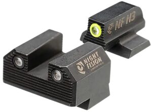 NIGHT FISION Optics Ready Yellow Front Ring Stealth Night Sight Set for Canik Mete SF & TP9 Pistols