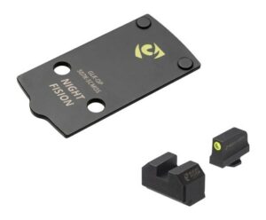 Night Fision GLK-OPBS-507K-43X-YGZX Optic Plate and Tritium Front Sight Combo