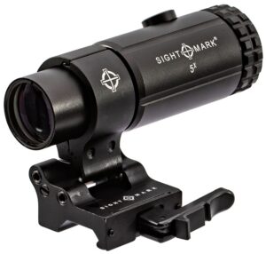 Sightmark SM19064 T-5 Magnifier 5X with Flip to Side Mount Matte Black 5 X 23 Mm