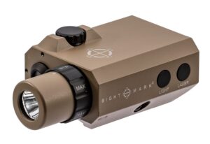 Sightmark SM25012DE LoPro Mini Combo Flashlight and Green Laser Sight Dark Earth 300 Lumens White LED