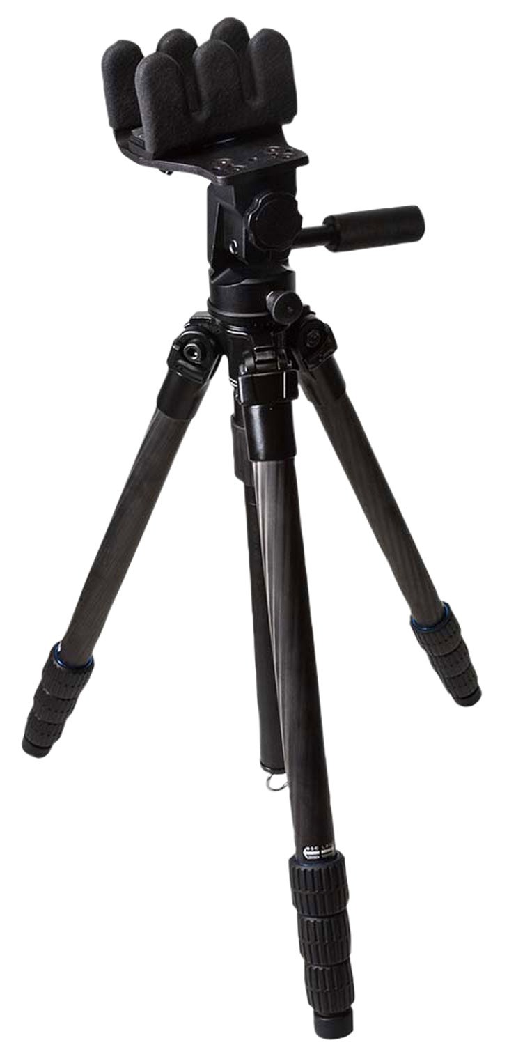 KOPF Jager KJ85002K K800 CF Tripod Made of Carbon Fiber with Black Finish, Pivoting Reaper Grip, 4-Level Leg Extensions & 360 Degree Pan