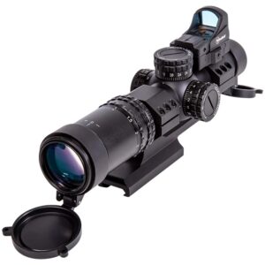Firefield FF13071K RapidStrike Kit Matte Black 1-4x24mm, 30mm Tube 5 MOA Illuminated Black/Green/Red Circle Dot Reticle