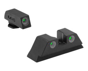 Meprolight USA 102223101 Tru-Dot Sight Set Green Tritium Front & Rear, Compatible with Glock Frame 17/19/22/23/24/25/28/31/32/33/34/35/37/38/39