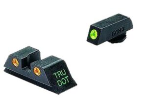 Meprolight USA 102223301 Tru-Dot Sight Set Green Tritium Front/Orange Tritium Rear, Compatible with Glock 10mm/45 ACP
