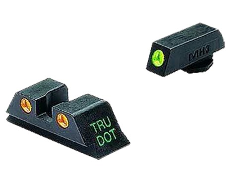 Meprolight USA 102223301 Tru-Dot Sight Set Green Tritium Front/Orange Tritium Rear, Compatible with Glock 10mm/45 ACP