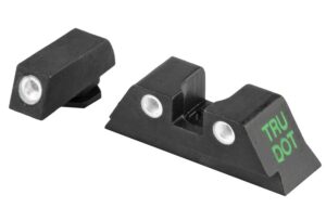 Meprolight USA 102243201 Tru-Dot Sight Set Green Tritium Front/Yellow Tritium White Rear Sight Compatible with Glock 17/17L/19/22/23