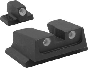 Meprolight USA 117663101 Tru-Dot Green Tritium White Outline Front Sight-Green Tritium White Outline Rear Sight Smith & Wesson M&P (Non Optics