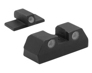 Meprolight USA 151203101 Tru-Dot Green Tritium White Outline Front Sight-Green Tritium White Outline Rear Sight KAHR Arms K/P/Mark/PM