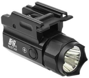 NcSTAR ACQPTF Compact Flashlight QR with Strobe Black 150 Lumens White Cree LED