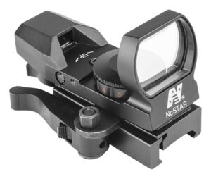 NcSTAR D4RGBQ Reflex Sight, 4 Reticles, Red and Green, Black