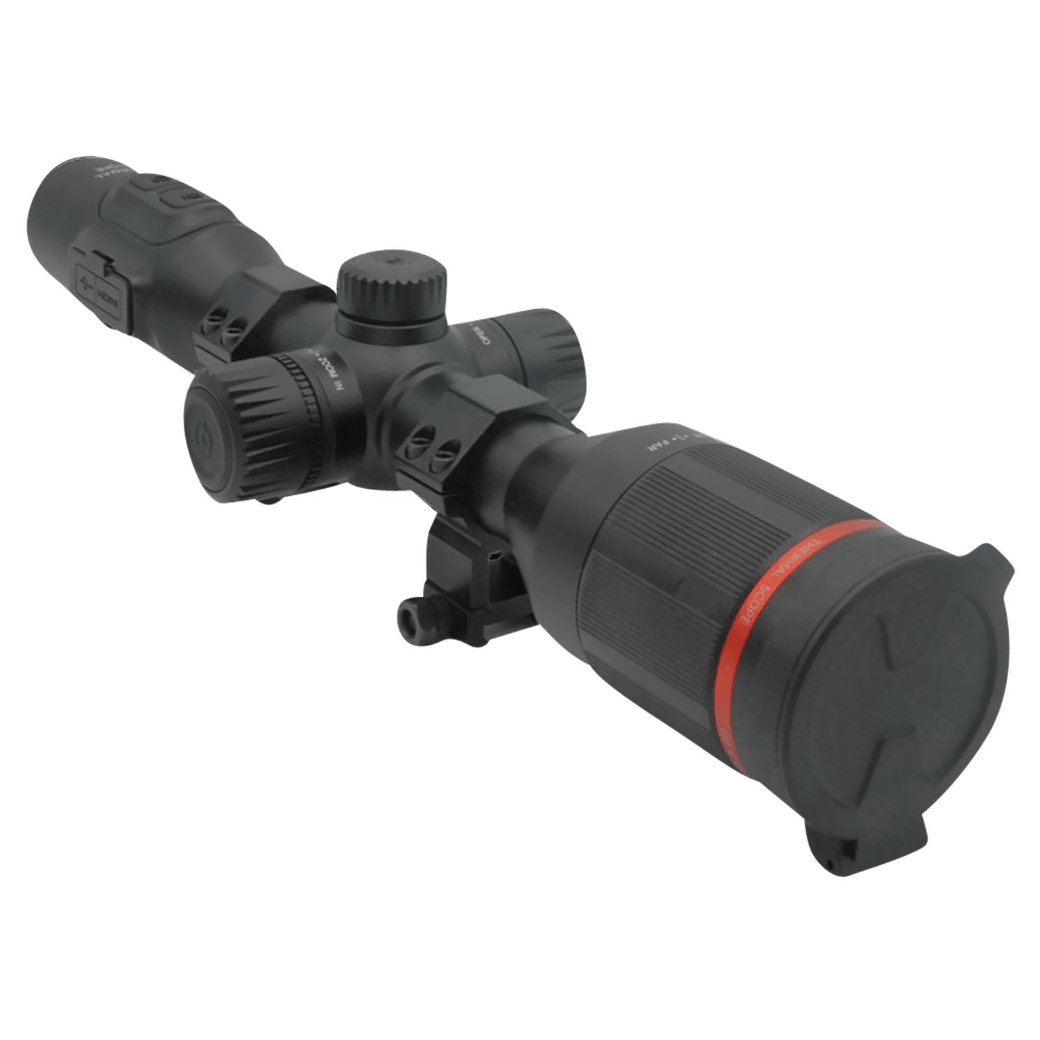 X-Vision 203202 TS300 Thermal Scope with Rings, Black, 2-16x35mm, Multi Reticle/Color 1024x768 OLED, 3,100 Yds Detection Range, 640x480 Thermal