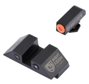 Night Fision GLK003003OGZ Tritium Night Sights for Glock Green Tritium Orange Outline Front Sight- Green Tritium Black Outline Rear Sight Glock