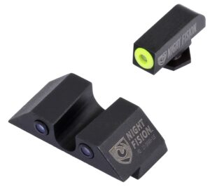 Night Fision GLK003007YGZ Tritium Night Sights for Glock Green Tritium Yellow Outline Front Sight- Green Tritium Black Outline Rear Sight Glock