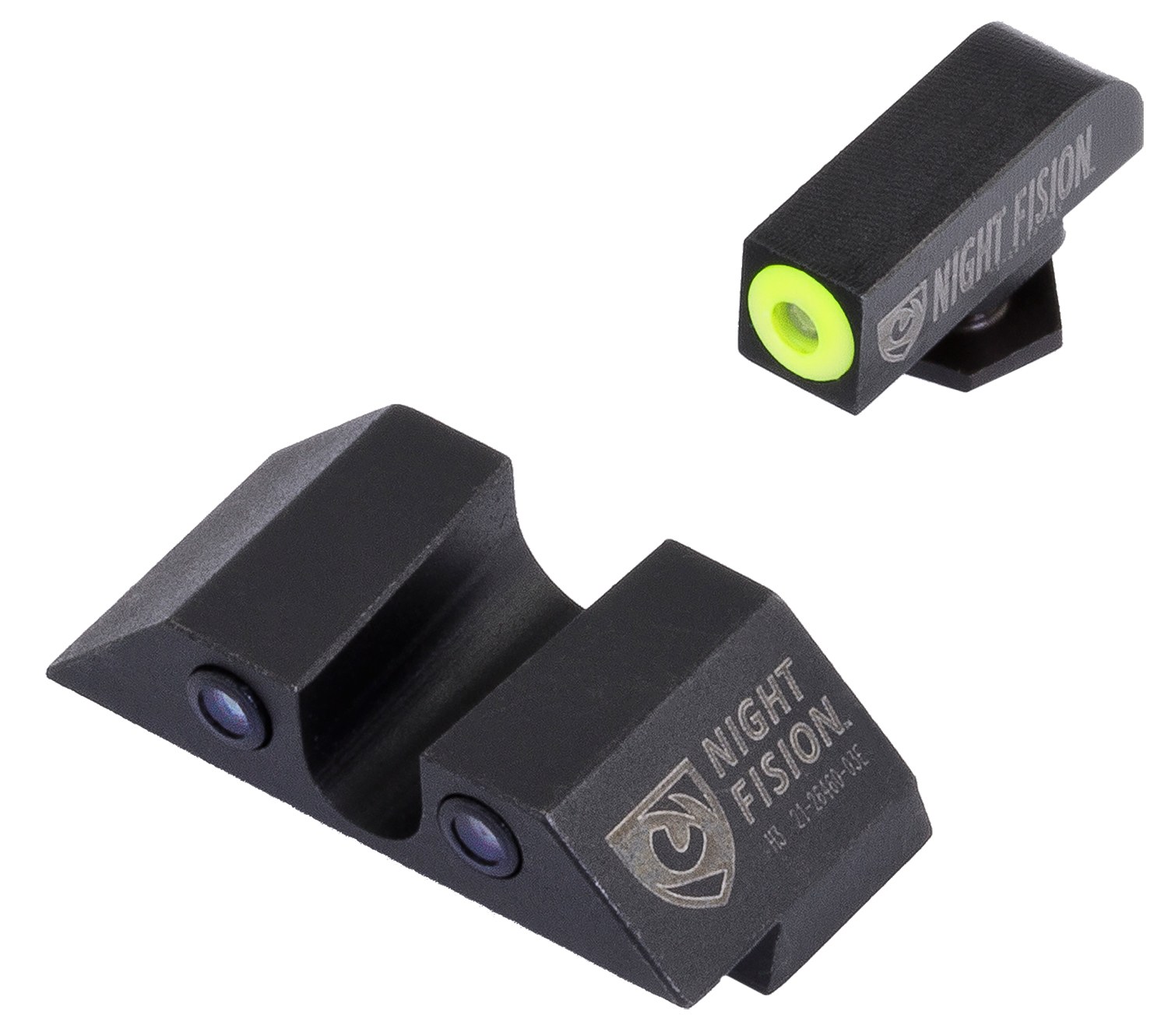 Night Fision GLK003007YGZ Tritium Night Sights for Glock Green Tritium Yellow Outline Front Sight- Green Tritium Black Outline Rear Sight Glock