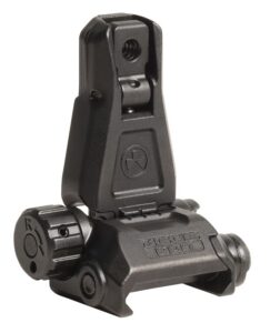 Magpul MAG276-BLK MBUS Pro Sight Rear QPQ Melonited Steel Construction for AR Platform