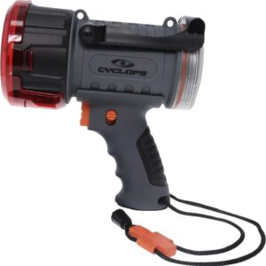 Cyclops CYC2000WP Spotlight with Flood Light 500/200 Lumens Red/White CREE XP-G3 LED Black/Gray Polymer/Aluminum