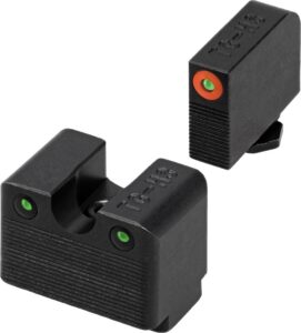 TruGlo TGTG231G3MC Tritium Pro Black | Green Tritium Orange Outline Front Sight Green Tritium Rear Sight