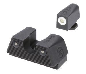 TruGlo TGTG231G1XW Tritium X Low, White Outline Tritium Front/ Green Tritium Rear/Black Nitride Fortress Frame, Compatible with Most Glock Except MOS