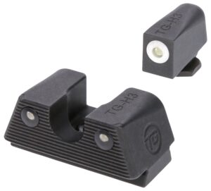 TruGlo TGTG231G1XA Tritium X White Outline Tritium Front/Green Tritium Rear/Black Nitride Fortress Frame, Compatible with Glock 42/43/43X/48 Except